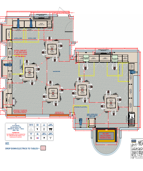 Clifton High School DT Room plan