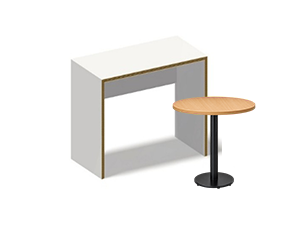 Library study tables and independent learning furniture