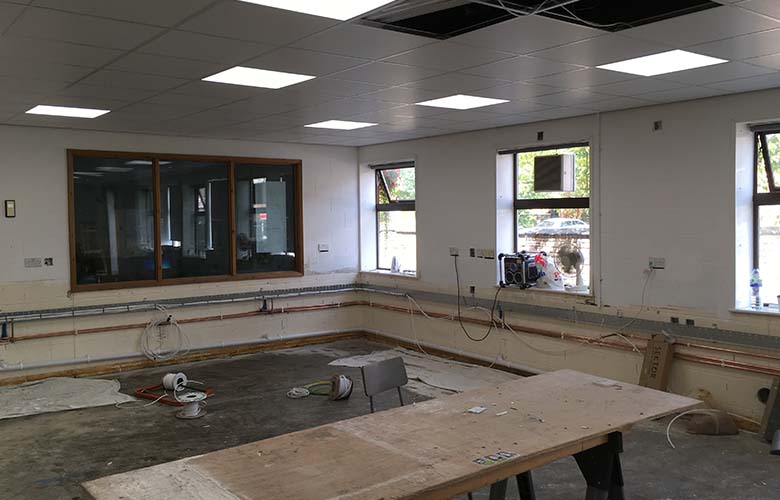 Kesteven and Sleaford Food Technology Room installation site image