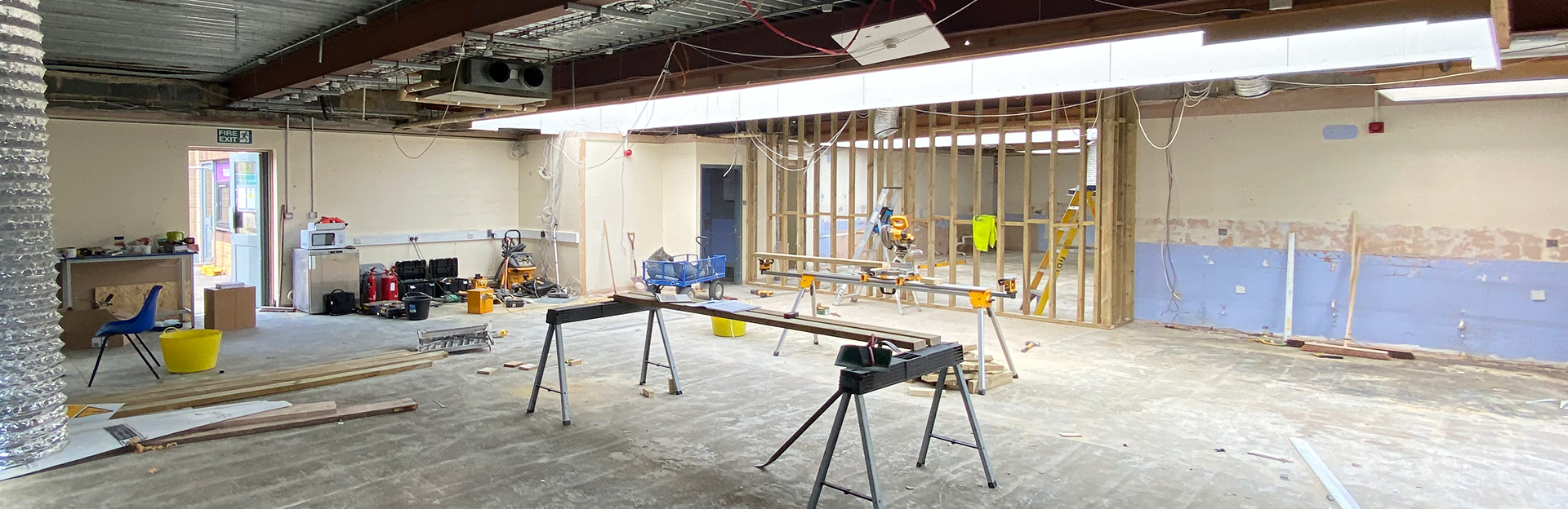 Laboratory installation in progress on a school science refurbishment project