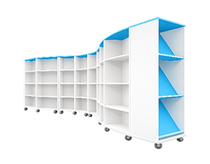 School library shelving and book display furniture